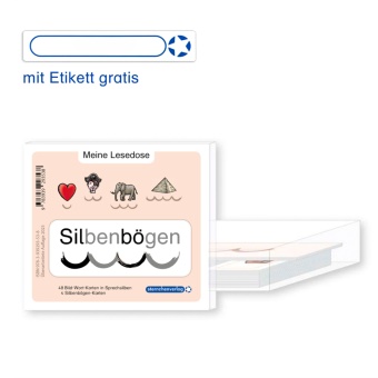 Katrin Langhans, sternchenverlag GmbH, sternchenverlag GmbH - Meine Lesedose - Silbenbögen - Silben lesen lernen Silben klatschen und schwingen - 48 Bild-Wort-Karten in Sprechsilben mit Selbstkontrolle in der Box