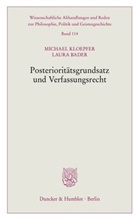 Laura Bader, Michael Kloepfer - Posterioritätsgrundsatz und Verfassungsrecht