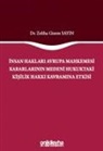 Zeliha Gizem Sayin - Insan Haklari Avrupa Mahkemesi Kararlarinin Medeni Hukuktaki Kisilik Hakki Kavramina Etkisi