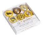 Insight Editions - Harry Potter: Hufflepuff Glass Magnet Set: Set of 8