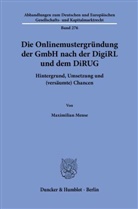Maximilian Mense - Die Onlinemustergründung der GmbH nach der DigiRL und dem DiRUG