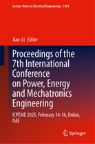 Jian Li - Proceedings of the 7th International Conference on Power, Energy and Mechatronics Engineering