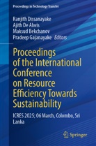 Maksud Bekchanov, Maksud Bekchanov et al, Ajith De Alwis, Ranjith Dissanayake, Pradeep Gajanayake - Proceedings of the International Conference on Resource Efficiency Towards Sustainability