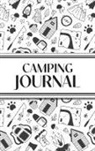 Revive Stationery - Camping Journal (Black and White Camping Doodles) (Hardcover)