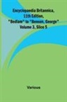 Various - Encyclopaedia Britannica, 11Th Edition, "Bedlam" To "Benson, George" Volume 3, Slice 5