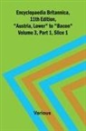 Various - Encyclopaedia Britannica, 11Th Edition, "Austria, Lower" To "Bacon" Volume 3, Part 1, Slice 1