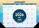 Willow Creek Press - Beaches 2026 17 X 12 Small Monthly Deskpad