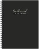 Willow Creek Press - Contemporary Black (Trilingual) 2026 6.5 X 8.5 Weekly Monthly Softcover Planner