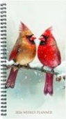 Willow Creek Press - Cardinals (Trilingual) 2026 3.5 X 6.5 Softcover Weekly Spiral
