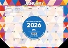 Willow Creek Press - Modern Geometric 2026 17 X 12 Small Monthly Deskpad