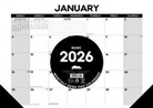 Willow Creek Press - Basic 2026 17 X 12 Small Monthly Deskpad