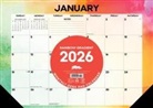 Willow Creek Press - Rainbow Gradient 2026 17 X 12 Small Monthly Deskpad