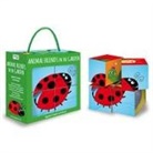 Animal friends in the garden. Jigsaw cubes and book