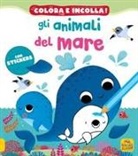 Nathalie Bélineau, Federica Iossa - Gli animali del mare! Colora e incolla. Con adesivi