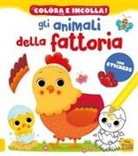 Nathalie Bélineau, Federica Iossa - Gli animali della fattoria. Colora e incolla! Con adesivi
