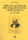 Karl Marx, Paolo Barbieri - Differenza tra la filosofia della natura di Democrito e quella di Epicuro. Testo tedesco a fronte
