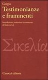 Gorgia - Testimonianze e frammenti