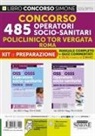Concorso 485 OSS-OSS Operatori Socio-Sanitari Policlinico Tor Vergata Roma. Kit di preparazione. Manuale completo + Quiz commentati