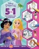 5 in 1 attività da colorare. Disney Princess. Con adesivi