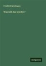 Friedrich Spielhagen - Was will das werden?
