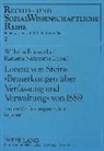 Brauneder, Wilhelm Brauneder, Kaname Nishiyama - Lorenz von Steins 'Bemerkungen über Verfassung und Verwaltung' von 1889