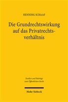 Henning Schaaf - Die Grundrechtswirkung auf das Privatrechtsverhältnis