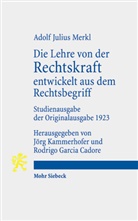 Adolf Julius Merkl, Rodrigo Garcia Cadore, Garcia Cadore, Jörg Kammerhofer - Die Lehre von der Rechtskraft entwickelt aus dem Rechtsbegriff