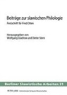 Wolfgang Gladrow, Stern, Dieter Stern - Beiträge zur slawischen Philologie