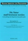 Thomas Posch, Renate Wahsner, Stephan Haltmayer - Die Natur muß bewiesen werden