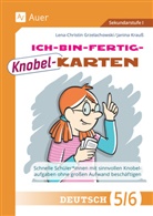 Lena-Christin Grzelachowski, Janina Krauß - Ich-bin-fertig-Knobelkarten Deutsch Klassen 5-6