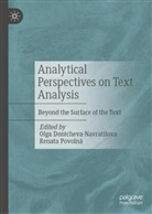 Olga Dontcheva-Navratilova, Povolná, Renata Povolná - Analytical Perspectives on Text Analysis