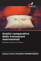 Audrey Ulrich Pissama Mamboundou - Analisi comparativa delle transazioni matrimoniali