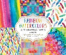 Tuttle Studio - Rainbow Watercolors Gift Wrapping Papers - 6 sheets - 24 x 18 inch Wrapping Paper