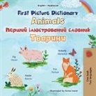 Kidkiddos Books - First Picture Dictionary - Animals (English Ukrainian Bilingual Children's Book)
