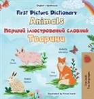 Kidkiddos Books - First Picture Dictionary - Animals (English Ukrainian Bilingual Children's Book)
