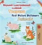 Kidkiddos Books - First Picture Dictionary - Animals (Ukrainian English Bilingual Children's Book)