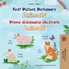 Kidkiddos Books - First Picture Dictionary - Animals (English Italian Bilingual Children's Book)