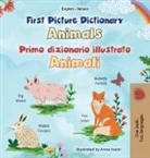 Kidkiddos Books - First Picture Dictionary - Animals (English Italian Bilingual Children's Book)