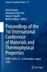 Mahesh Baboo, Sarita Kumari, Amanpal Singh, Balram Tripathi - Proceedings of the 1st International Conference on Materials and Thermophysical Properties