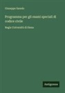 Giuseppe Saredo - Programma per gli esami speciali di codice civile