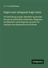S. J. G. Hinrichsen - Regler samt udregnede fragt-taxter