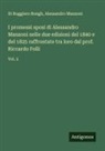 Di Ruggiero Bongh, Alessandro Manzoni - I promessi sposi di Alessandro Manzoni nelle due edizioni del 1840 e del 1825 raffrontate tra loro dal prof. Riccardo Folli