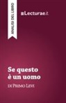 Tommaso Rossi, Tommaso Rossi - Se questo è un uomo - Primo Levi (analisi del libro)