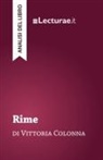 Tommaso Rossi, Tommaso Rossi - Rime - Vittoria Colonna (analisi del libro)