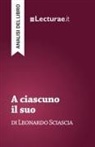 Tommaso Rossi, Tommaso Rossi - A ciascuno il suo - Leonardo Sciascia (analisi del libro)