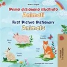 Kidkiddos Books - First Picture Dictionary - Animals (Italian English Bilingual Children's Book)