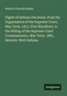 Warwick Hawley Ripley - Digest of Indiana Decisions, from the Organization of the Supreme Court, May Term, 1817, First Blackford, to the Sitting of the Supreme Court Commissioners, May Term, 1881, Seventy-third Indiana