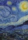 Notebook A4, Notizbuch A4 - Notizbuch A4 kariert - 100 Seiten Soft Cover - van Gogh Sternennacht - FSC Papier