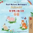 Kidkiddos Books - First Picture Dictionary - Animals (English Korean Bilingual Children's Book)
