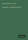 Elizabeth Winthrop Johnson - Yesterday. An American Novel
